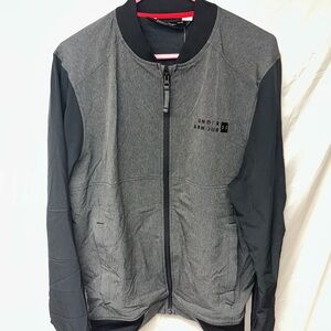 Under Armour Men's Charcoal and Black Bomber Jacket